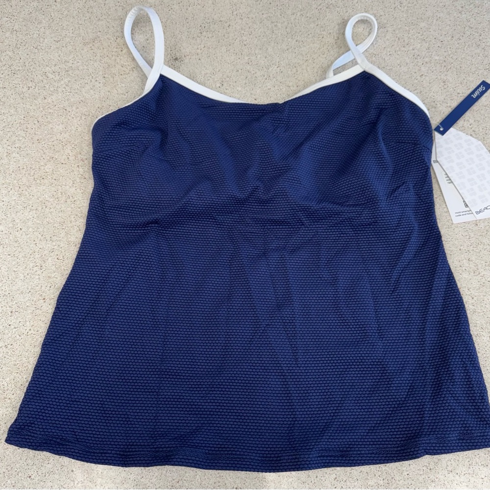 NWT Beach House Swim Lexi Fitted Underwire Textured Tankini Top Women’s Sz 10